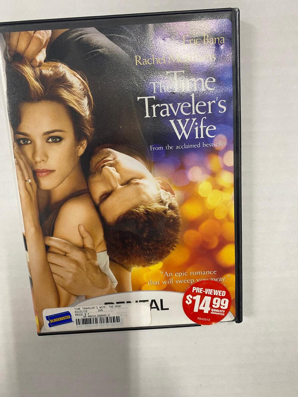 The Time Travelers Wife DVD Rachel McAdams Eric Bana Pre Owned